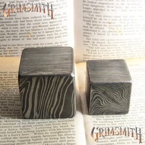 Hand-Forged Damascus Steel Pixel Cube