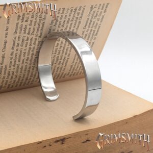 Mirror Polish Custom Silver Steel Cuff Bracelet