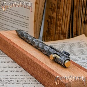 Hand-Forged Damascus Steel Bolt Action Pen