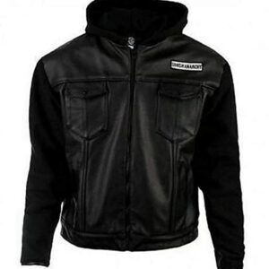 SOA Son of Anarchy Leather Hooded Jacket